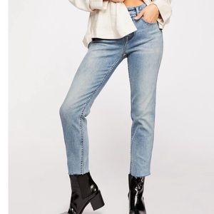 Free People CRVY high rise vintage straight jean